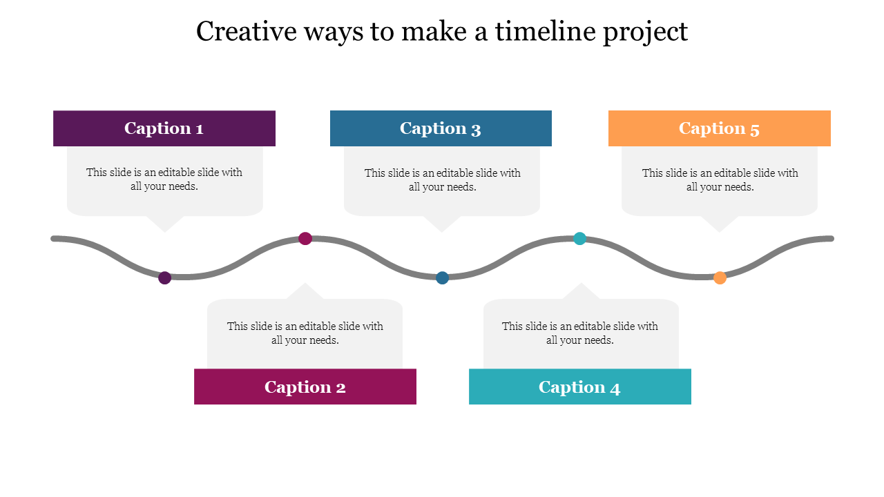 Creative ways to make a Timeline Project PowerPoint Slide